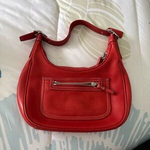 Coach Vibrant Red Leather Shoulder Bag